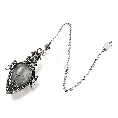 Mixed Gemstone Dowsing Pendulum Big Pendants G-H293-01AS-1