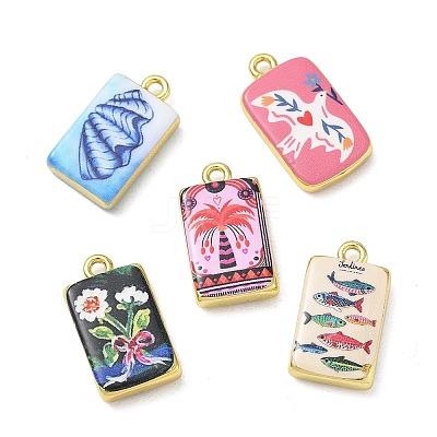 Printed Brass Pendants KK-CBA84C5-17G-1