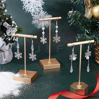 DIY Christmas Snowflake Dangle Earring Making Kits DIY-SC0019-34-1