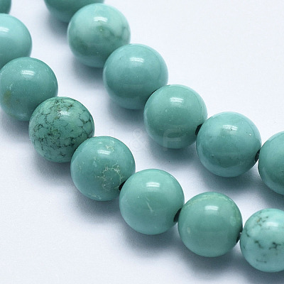 Natural Magnesite Beads Strands G-K244-02-8mm-02-1