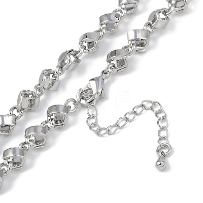 Rack Plating Brass Link Chain Necklaces for Women NJEW-K382-10P-1