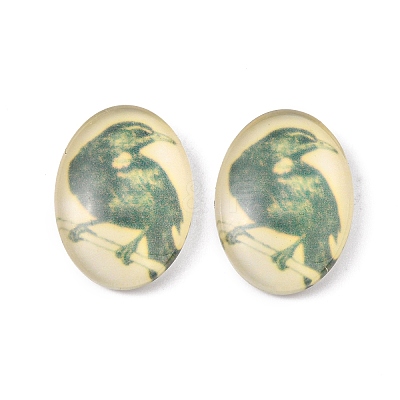 Tempered Glass Cabochons GGLA-R193-1-1
