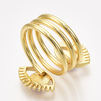 Brass Cuff Rings RJEW-S044-055-1