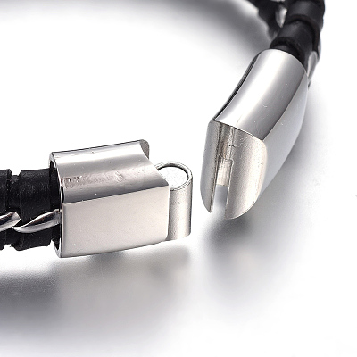 Leather Cord Bracelets BJEW-E352-35P-1