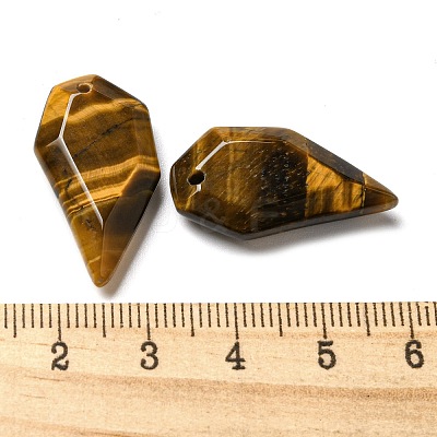 Natural Tiger Eye Pendants G-G052-A04-1