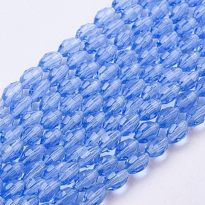 Glass Beads Strands X-GC891Y-6-1