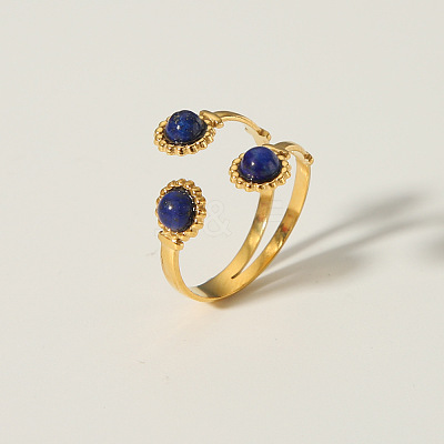 French Style Natural Lapis Lazuli Ring WW7932-3-1