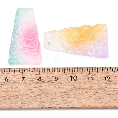 Dyed Natural Quartz Carved Pendants GG-CBA0022-01-1
