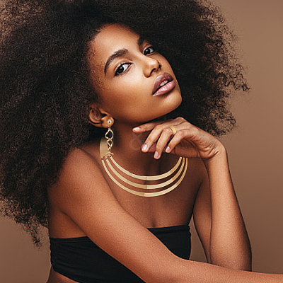 Alloy Chocker Necklaces & Spiral Dangle Stud Earrings & Stainless Steel Open Cuff Rings SJEW-AN0001-50-1