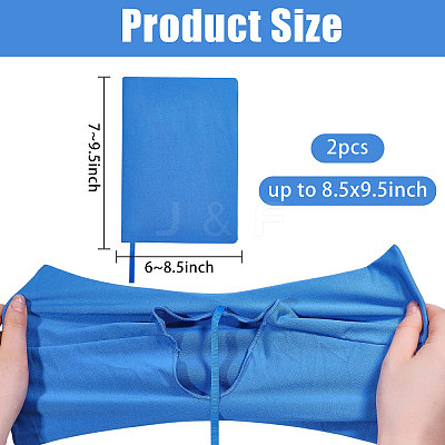 Elastic Cloth Book Cover AJEW-WH0696-009H-1