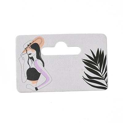 Rectangle Paper One Pair Earring Display Cards with Hanging Hole CDIS-C004-04E-1