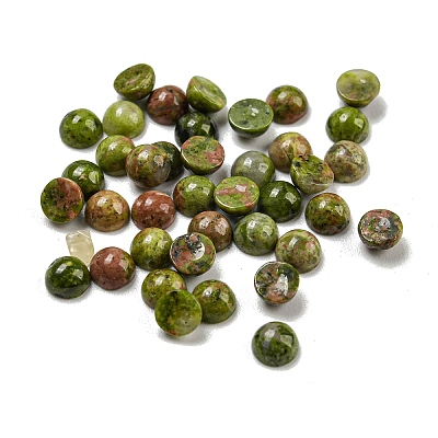 Natural Unakite Cabochons G-H309-03-41-1