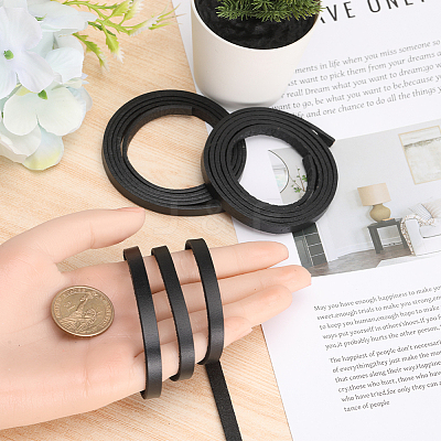 3Pcs Flat Leather Jewelry Cord WL-GF0001-16D-02-1