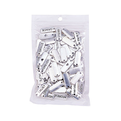 Tibetan Style Alloy Quote Pendants TIBEP-CJ0001-04AS-1
