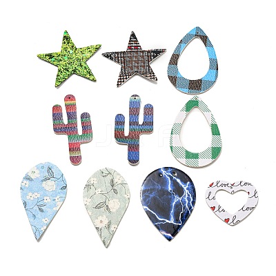 PU Leather Big Pendants FIND-X0010-11-1
