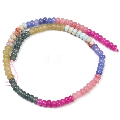 Natural Dyed White Jade & Synthetic Shoushan Stone Beads Strands G-Z135-C09-1