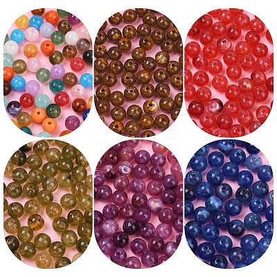 170Pcs Round Imitation Gemstone Acrylic Beads OACR-YW0002-16-1