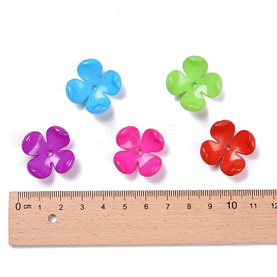 Opaque Acrylic Flower Bead Caps SACR-Q099-M19-1