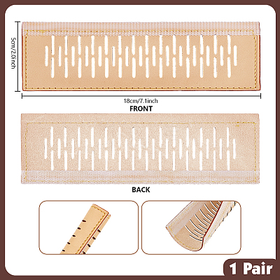 Cowhide Bag Handle Protective Sleeves AJEW-WH0766-80B-1