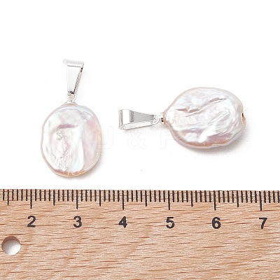 Natural Nucleated Baroque Keshi Pearl Pendants PALLOY-JF05470-03-1