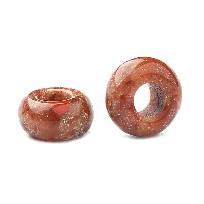 Natural Brecciated Jasper European Beads X-G-G740-14x8mm-05-1