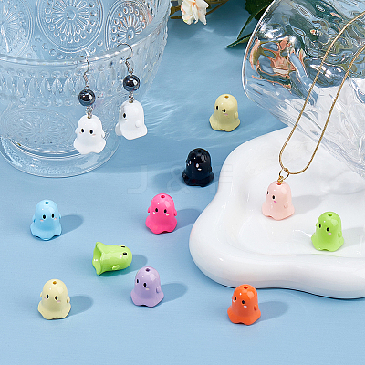 36Pcs 9 Colors Plastic Bead Cone KY-FH0001-38-1