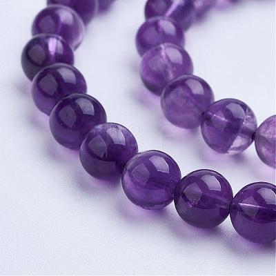 Natural Amethyst Bead Strands G-F422-02-8mm-1