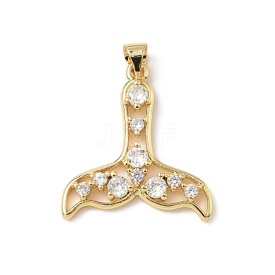 Brass Micro Pave Cubic Zirconia Pendants KK-D426-07G-1