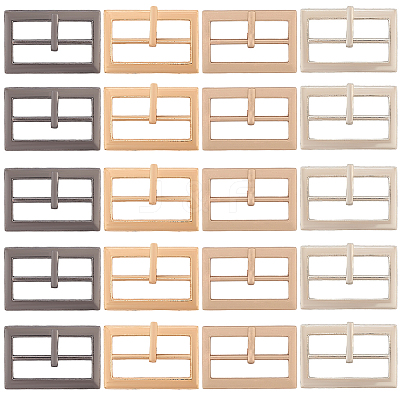 20Pcs 4 Colors Alloy Belt Buckles FIND-CL0001-36A-1
