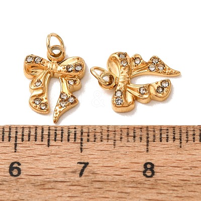 304 Stainless Steel Rhinestone Pendants RB-CBA350D-05G-A-1