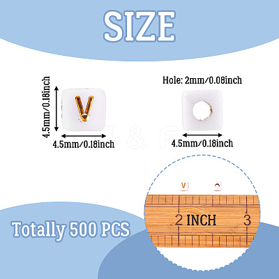 Opaque Acrylic Beads MACR-TAG0001-07V-1
