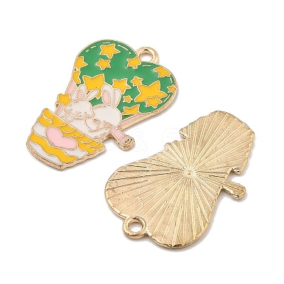 Animal Forest Theme Zinc Alloy Enamel Pendants FIND-Z065-01G-1