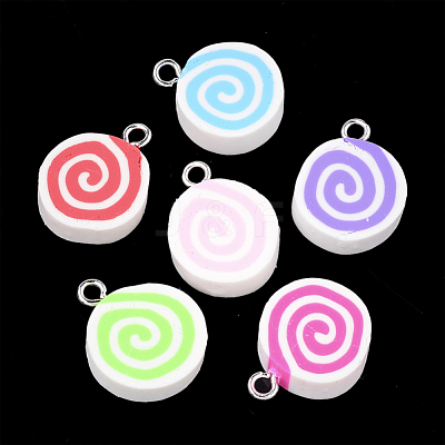 Handmade Polymer Clay Pendants X-CLAY-T013-14-1