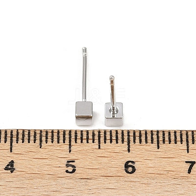 Brass Stud Earrings for Women EJEW-G441-05A-P-1