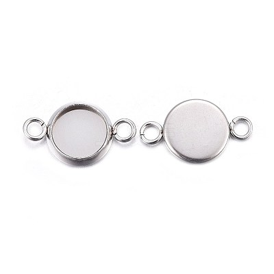 Non-Tarnish 304 Stainless Steel Cabochon Connector Settings LS-X-STAS-F191-15P-A-1