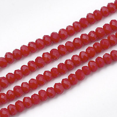 Opaque Solid Color Glass Beads Strands GLAA-S178-14B-02-1