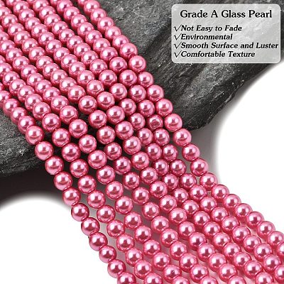 Glass Pearl Beads HY-J001-4mm-HX053-1