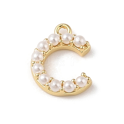 Plastic Imitation Pearl Pendants KK-P230-17G-C-1