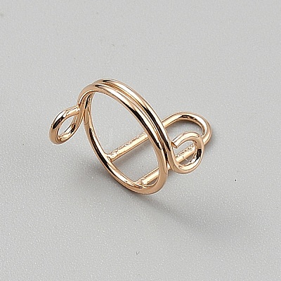 10Pcs Brass False Nail Rings RJEW-WH0014-32A-1