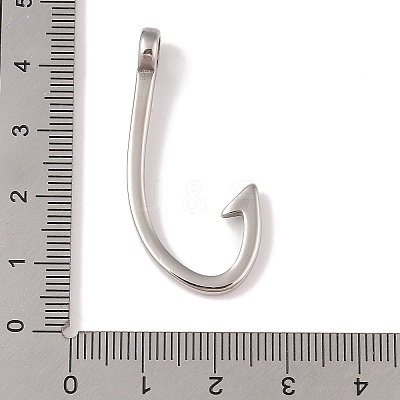 Non-Tarnish 304 Stainless Steel Hook Clasps STAS-C109-14A-P-1