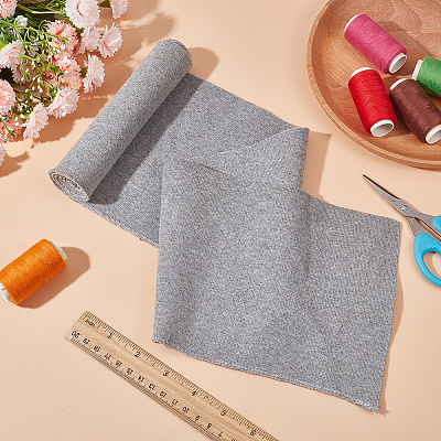 Polyester Stretch Kintted Rib Fabric FIND-WH0137-25D-1