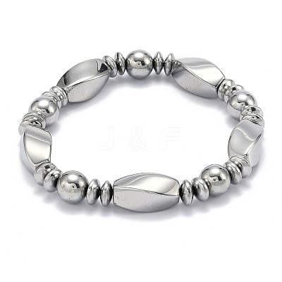 Non-magnetic Synthetic Hematite Stretchy Bracelets BJEW-K001-03A-1