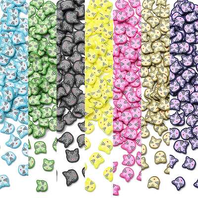105g 7 Colors Handmade Polymer Clay Cabochons CLAY-CJ0001-65-1