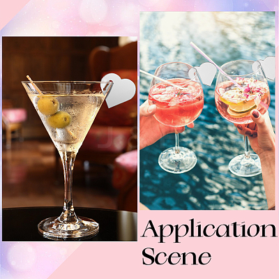 Acrylic Mirror Wine Glass Charms AJEW-SC0002-53B-02-1