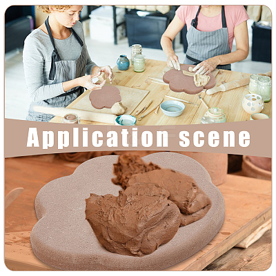5Pcs MDF Wood Ceramic Clay Craft Mold Set DIY-WH0349-400B-1