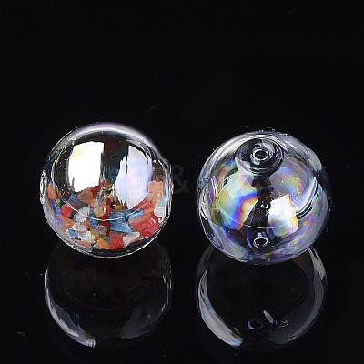 Handmade Blown Glass Globe Beads LS-DH017J-1-18mm-AB-1