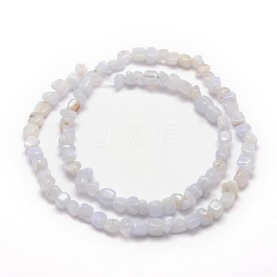 Natural Blue Lace Agate Beads Strands G-F465-03-1