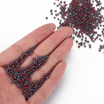 12/0 Two Tone Opaque Glass Seed Beads SEED-T006-01A-A04-1