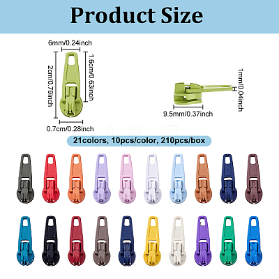 Spray Painted Alloy Replacement Zipper Sliders PALLOY-PH0013-37-1
