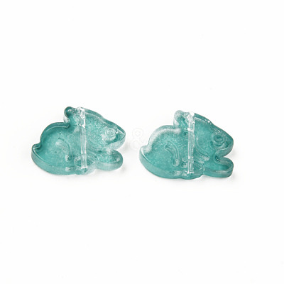 Two Tone Transparent Spray Painted Glass Beads GLAA-Q092-03-C06-1